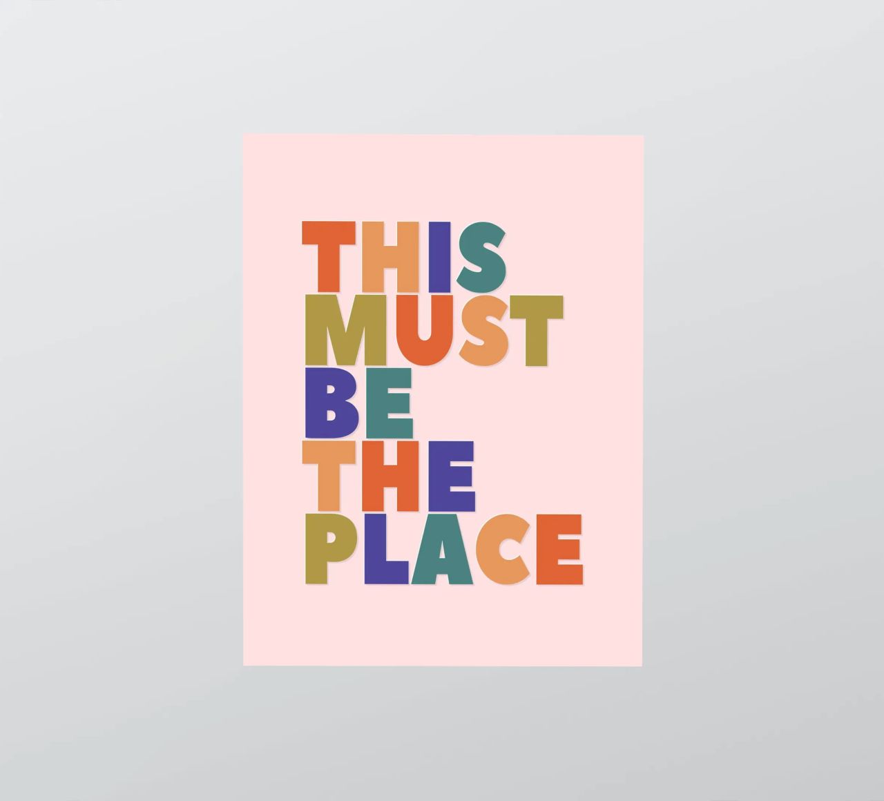 This Must Be The Place – Retro Chunky Typography Print autocollant de showmemars