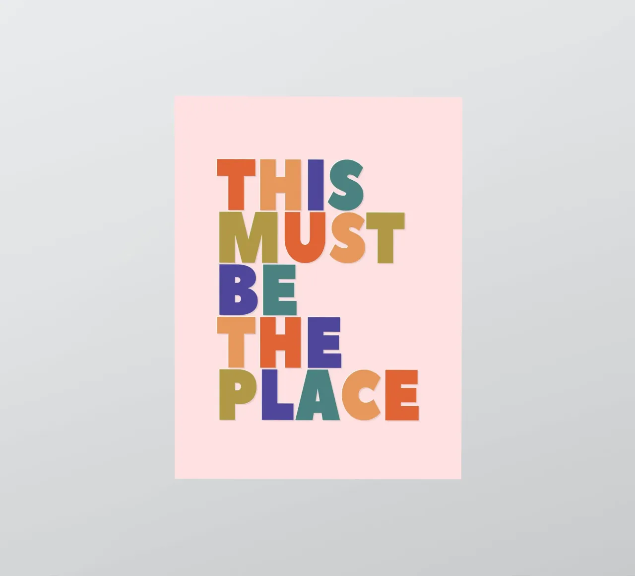 This Must Be The Place – Retro Chunky Typography Print sticker van showmemars