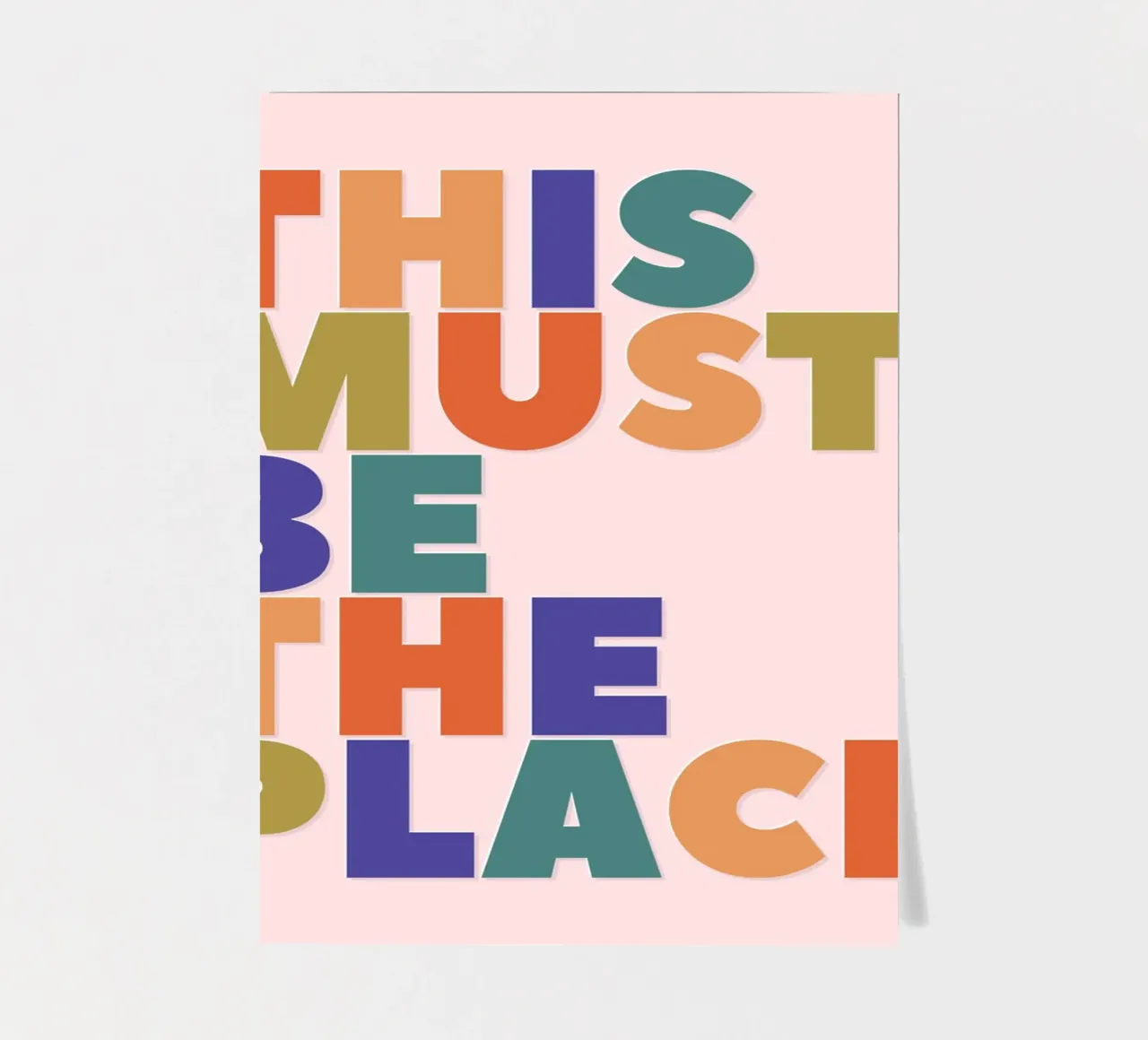 This Must Be The Place – Retro Chunky Typography Print pack de pegatina de showmemars
