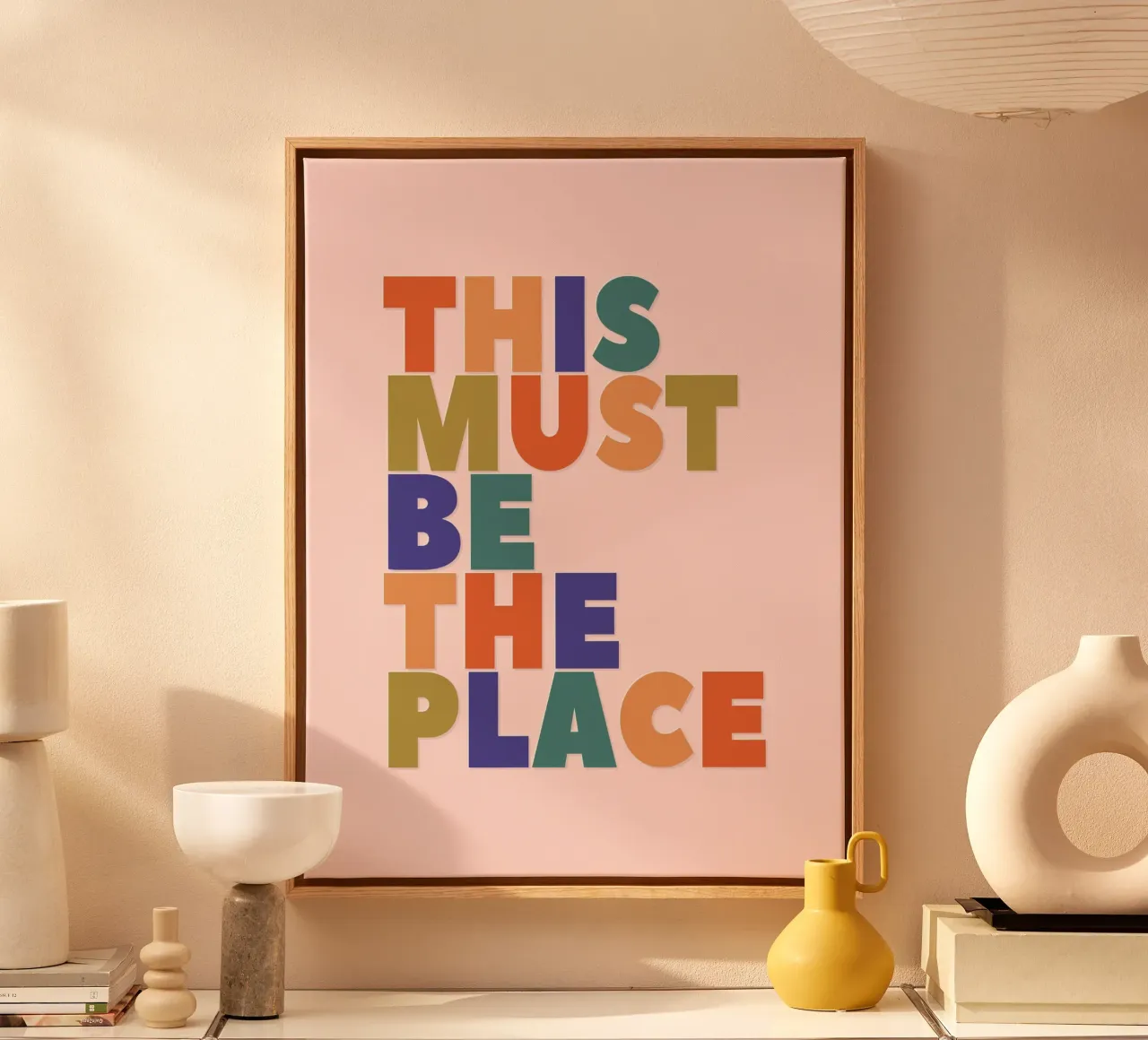 This Must Be The Place – Retro Chunky Typography Print toile de showmemars