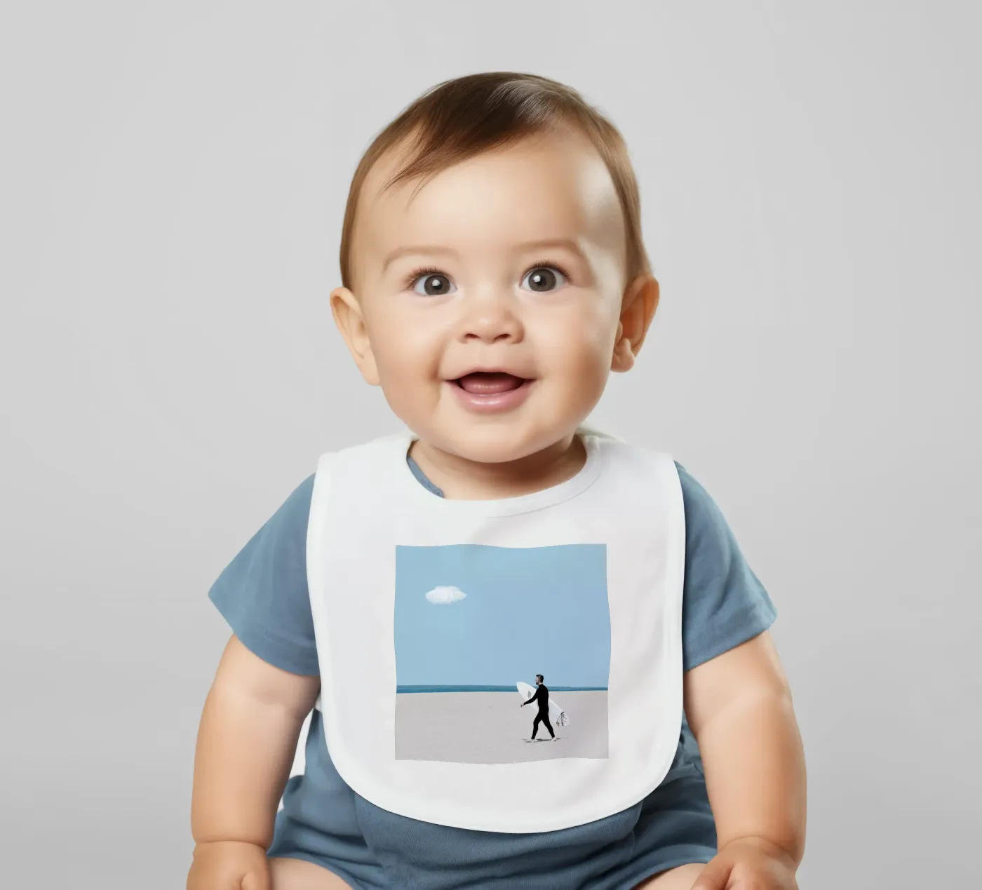 Beach Time baby bib by Rafael Burato