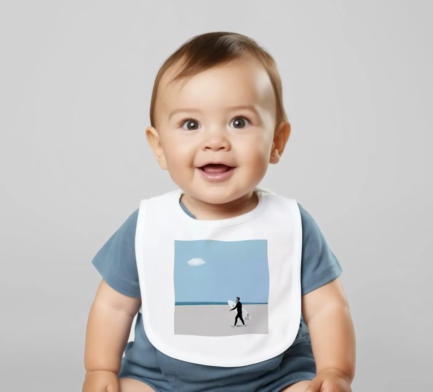 Beach Time baby bib by Rafael Burato