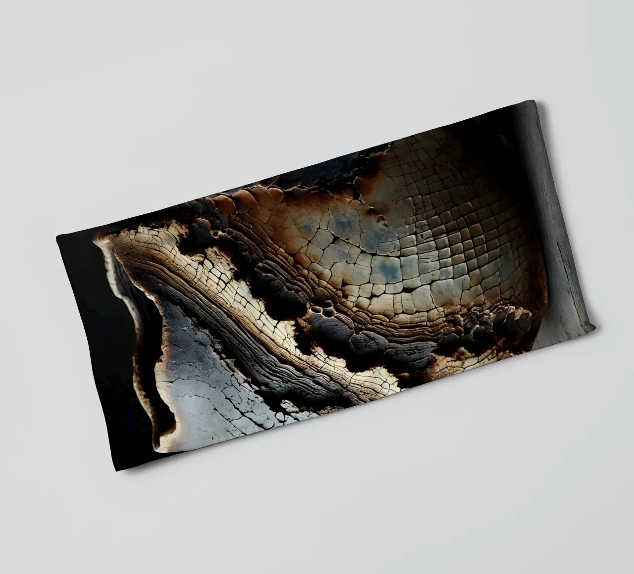 Artistieke Raku vaasmotieven met een opvallende structuur badhanddoek van scHio