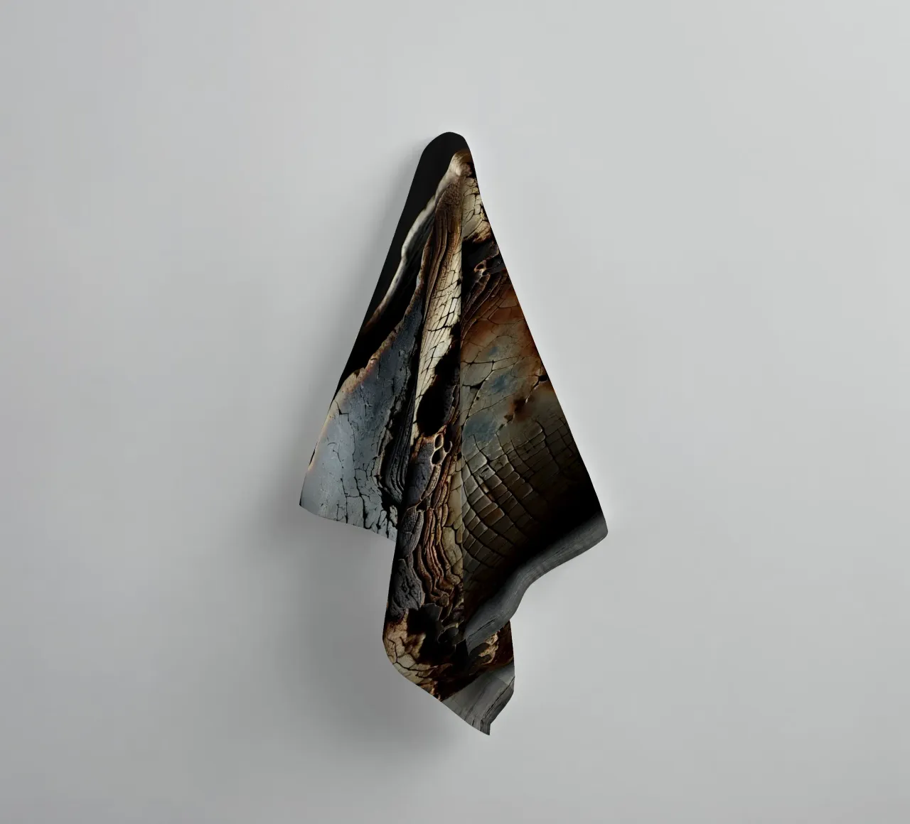 Artistieke Raku vaasmotieven met een opvallende structuur badhanddoek van scHio