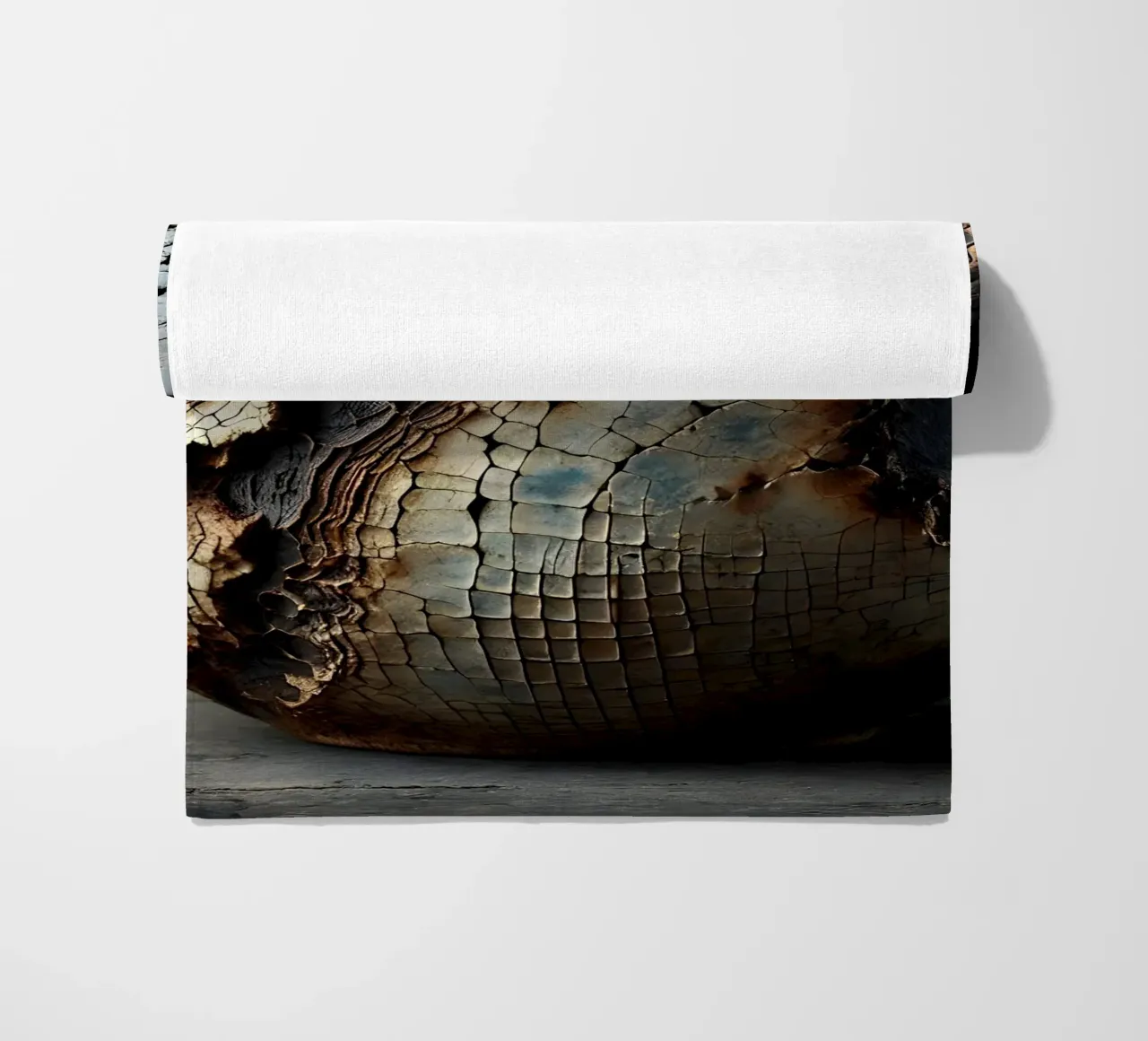Artistic Raku vase motifs with a striking structure beach towel by scHio