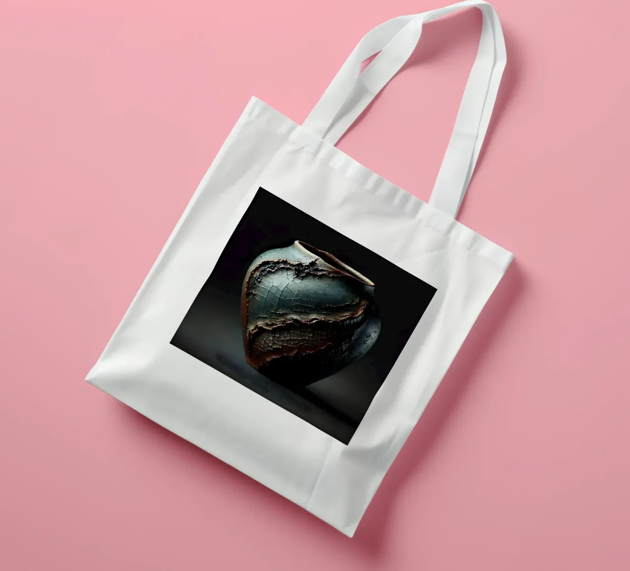Artistic Raku vase motifs with a striking structure tote bag by scHio