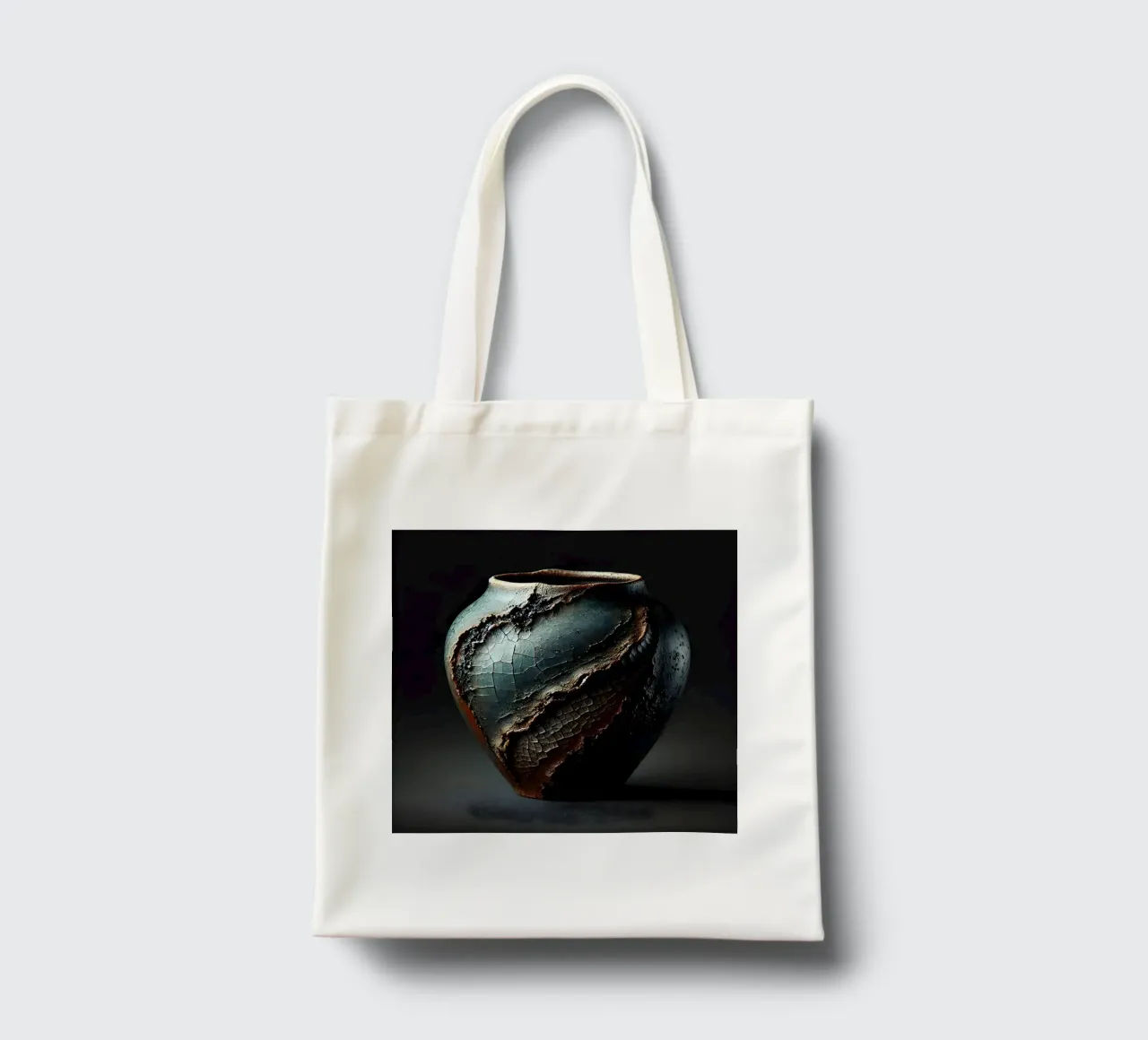 Artistic Raku vase motifs with a striking structure tote bag by scHio