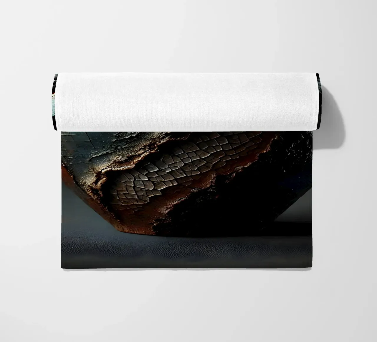 Artistic Raku vase motifs with a striking structure beach towel by scHio