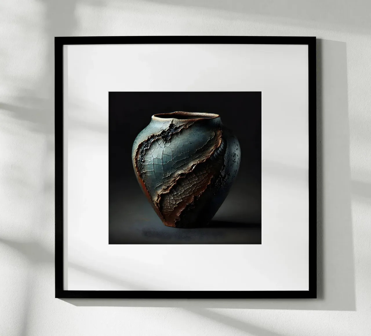 Artistic Raku vase motifs with a striking structure hahnemühle by scHio