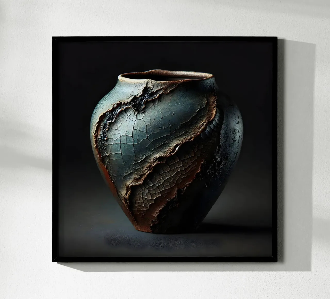 Artistic Raku vase motifs with a striking structure hahnemühle by scHio