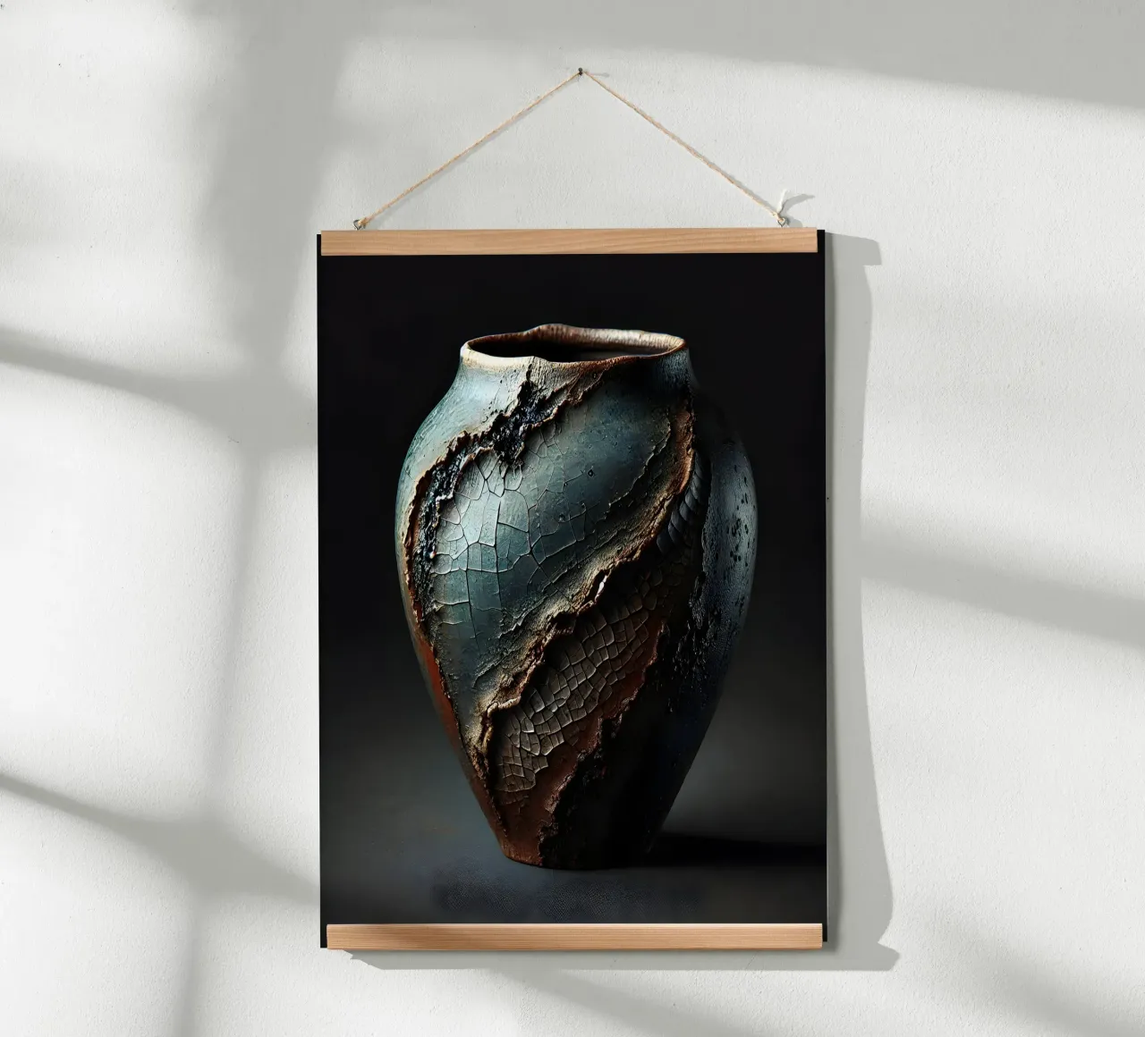 Artistic Raku vase motifs with a striking structure hahnemühle by scHio