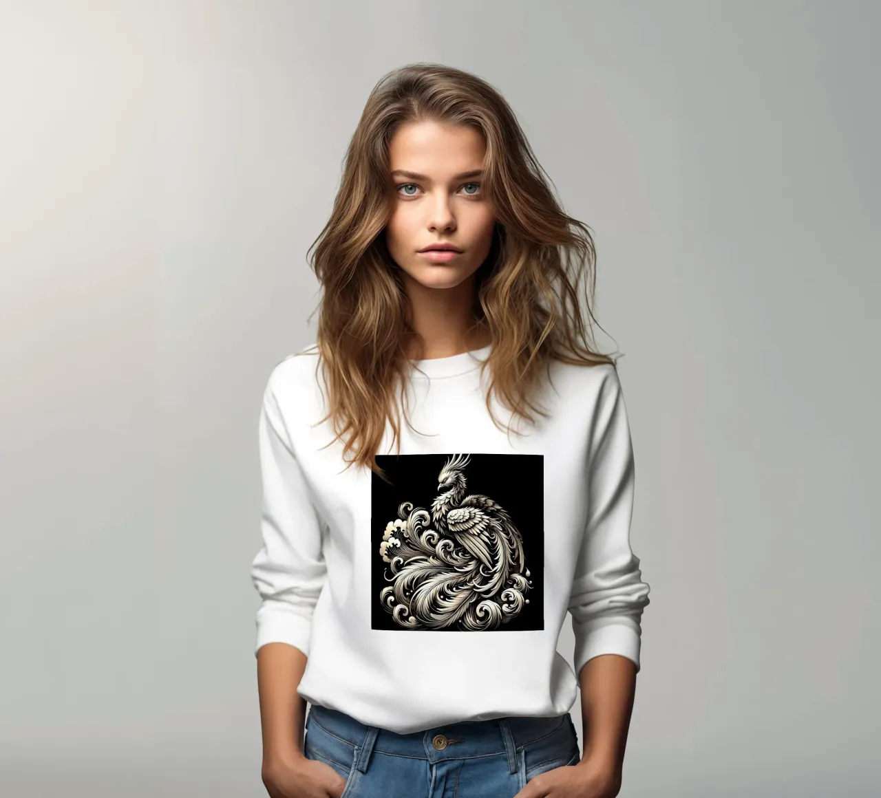 Phönix der Unsterblichkeit – Edles Kunstwerk Sweatshirt von scHio