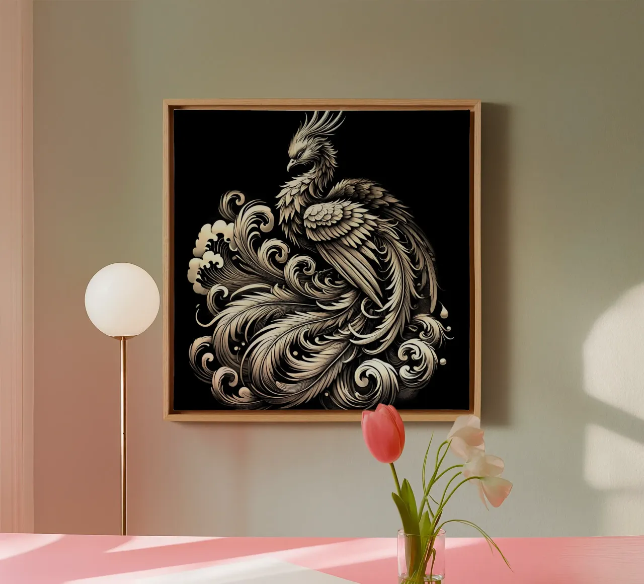 Phoenix of immortality - Noble work of art canvas by scHio