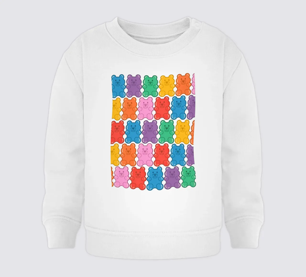 Colorful Gummy Bear Pattern – Fun & Playful Retro Print felpa neonato da showmemars