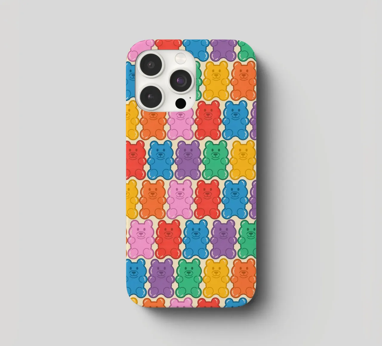 Colorful Gummy Bear Pattern – Fun & Playful Retro Print cover iphone da showmemars