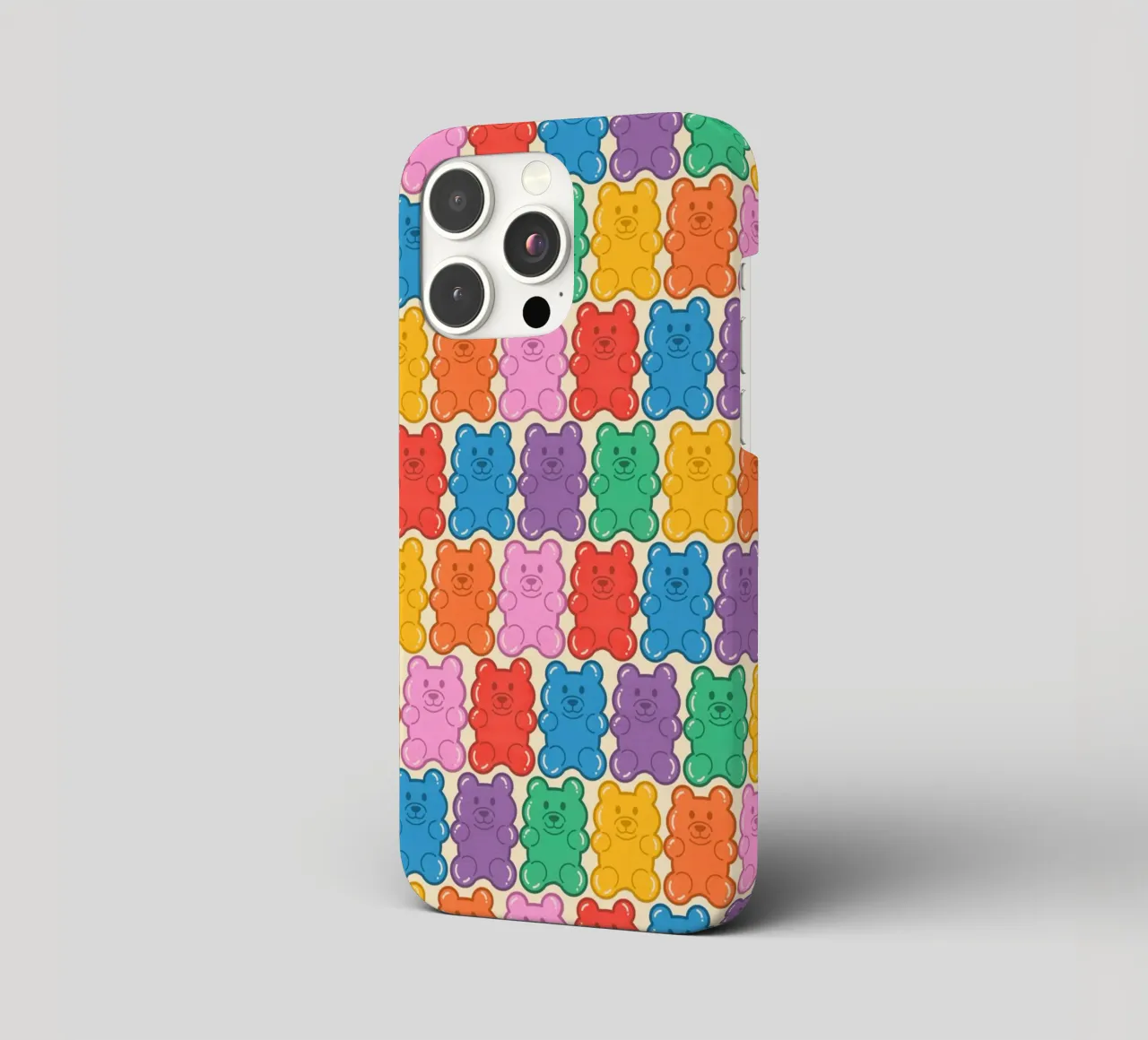 Colorful Gummy Bear Pattern – Fun & Playful Retro Print cover iphone da showmemars