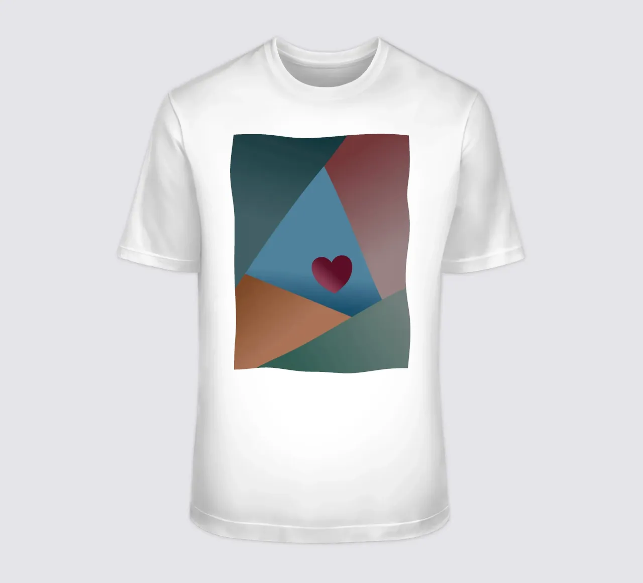 Forme geometriche colorate e un cuore rosso t-shirt da Something for you