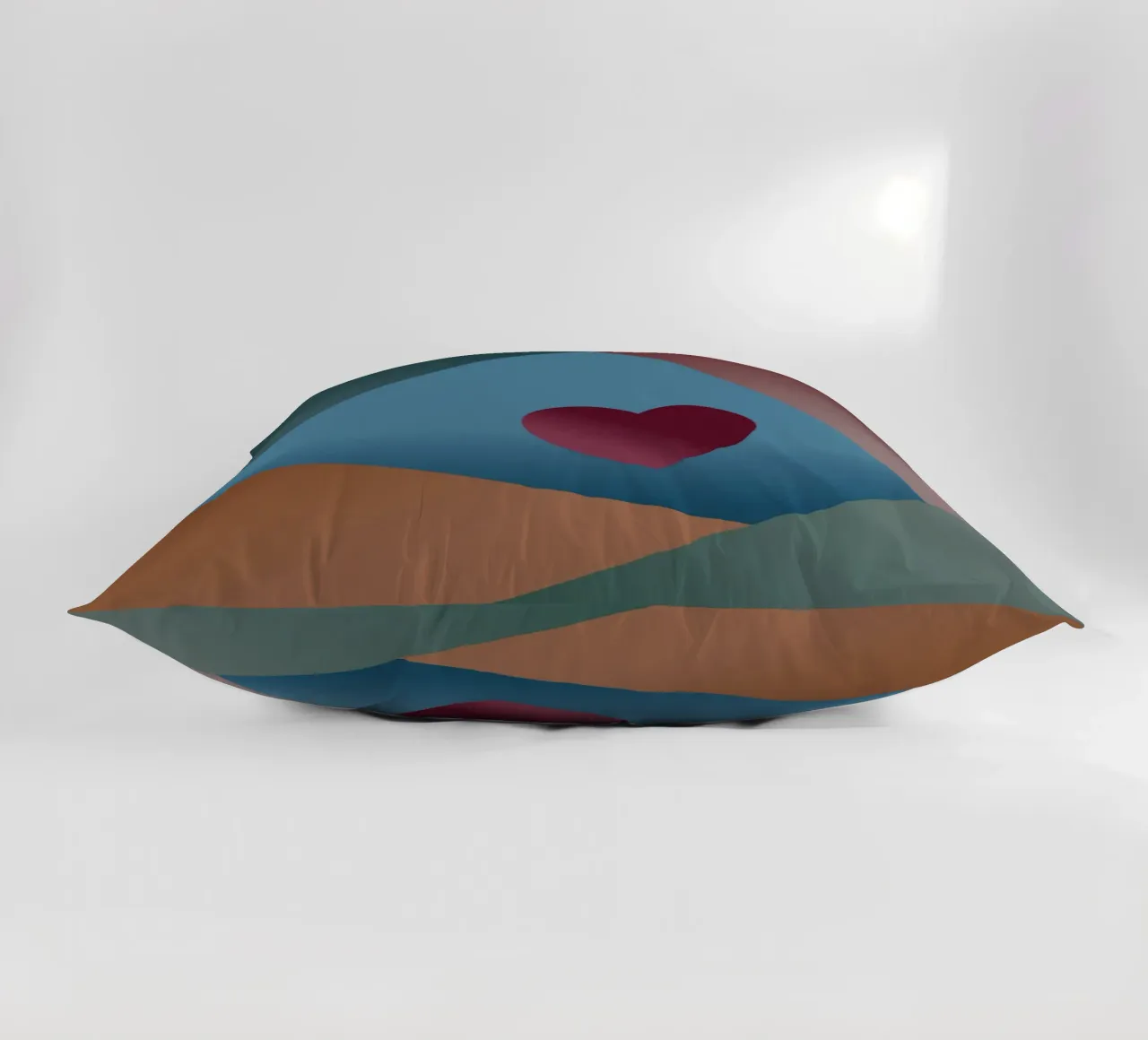 Forme geometriche colorate e un cuore rosso cuscino da Something for you