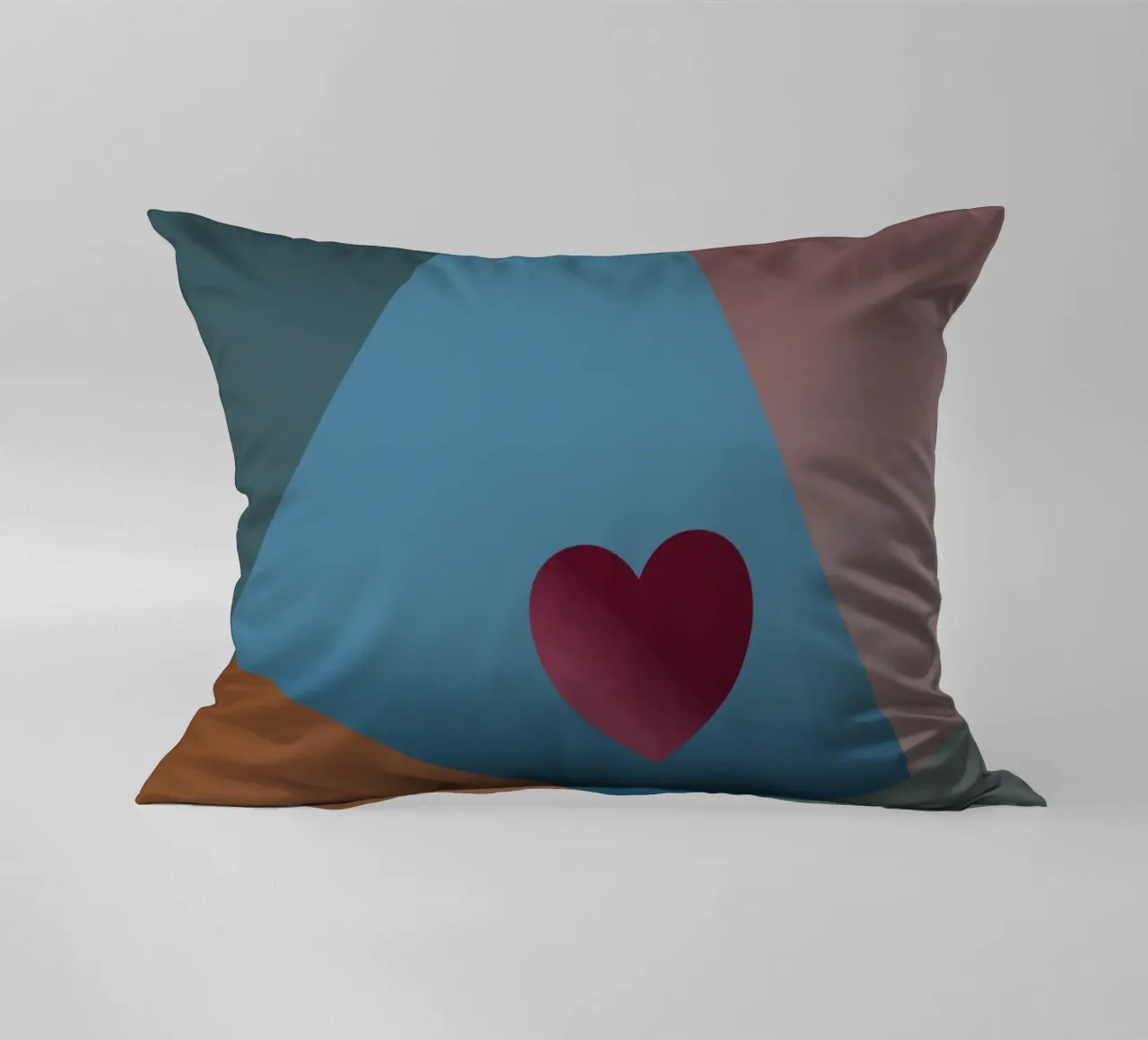 Forme geometriche colorate e un cuore rosso cuscino da Something for you