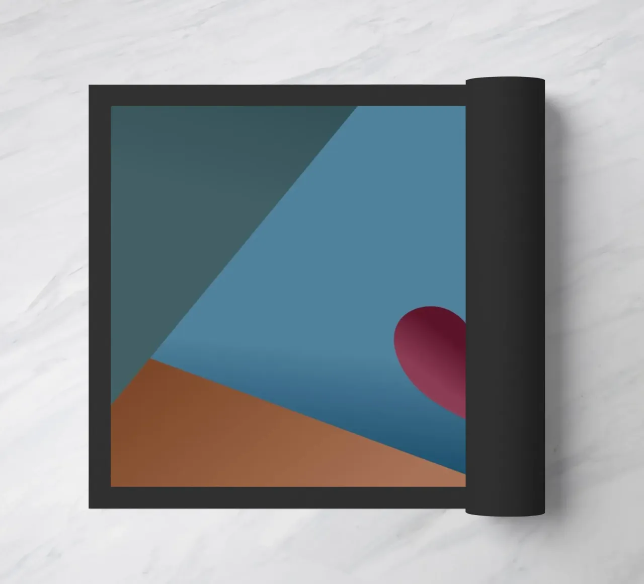 Forme geometriche colorate e un cuore rosso zerbino da Something for you