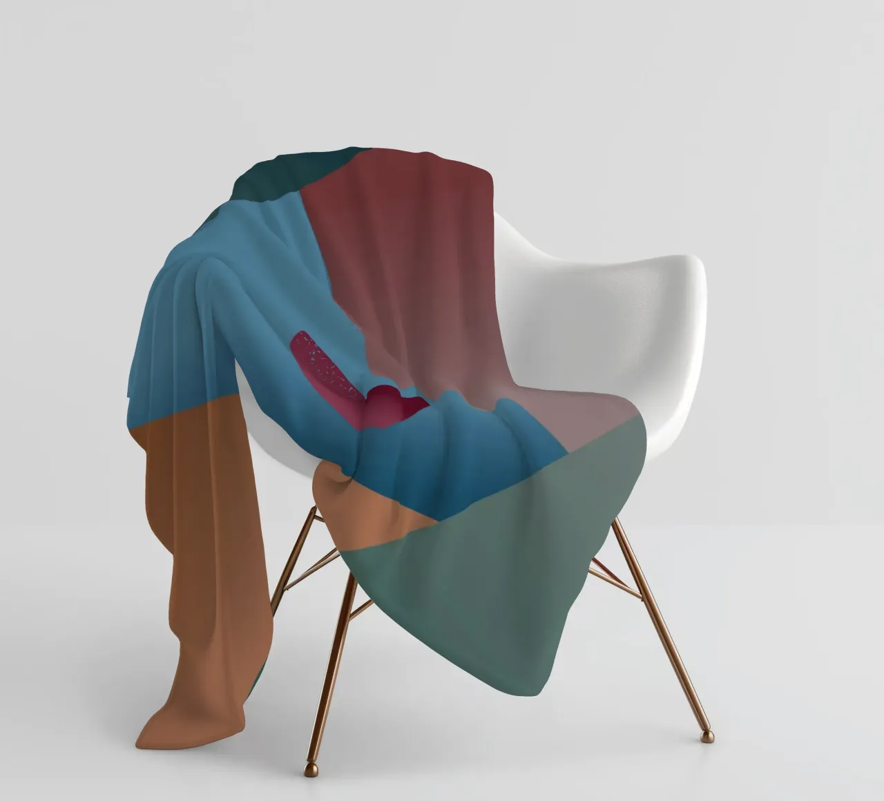 Forme geometriche colorate e un cuore rosso coperta in pile da Something for you