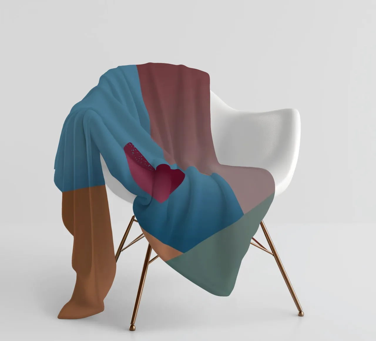 Forme geometriche colorate e un cuore rosso coperta in pile da Something for you