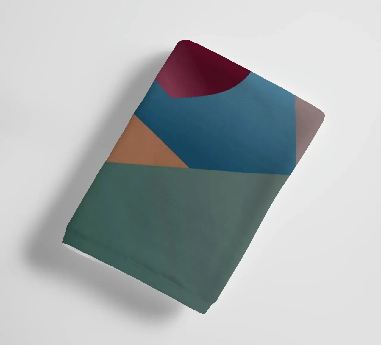 Colourful geometric shapes and a red heart towel by Something for you