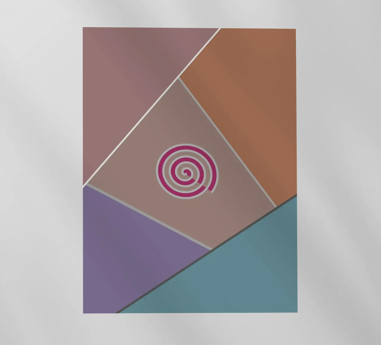 Formas geométricas de colores y una espiral rosa lámina retroiluminada de Something for you