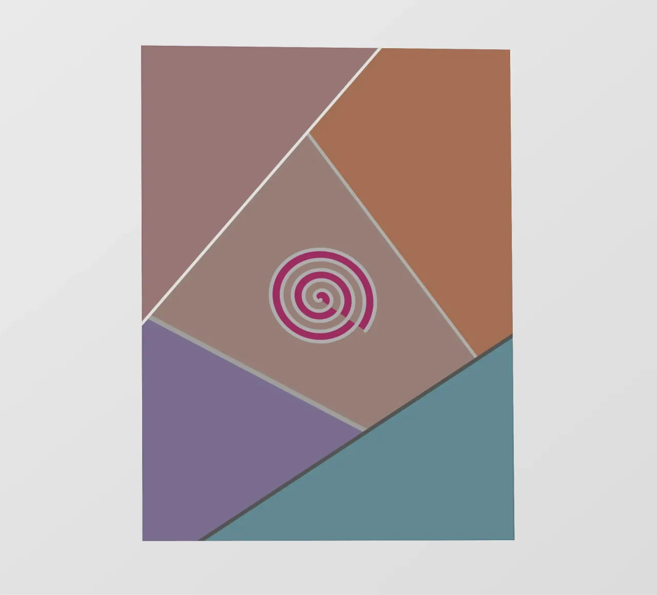 Colourful geometric shapes and a pink spiral pvc cover by Something for you