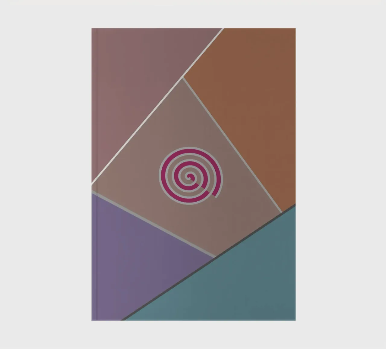 Forme geometriche colorate e una spirale rosa diario da Something for you