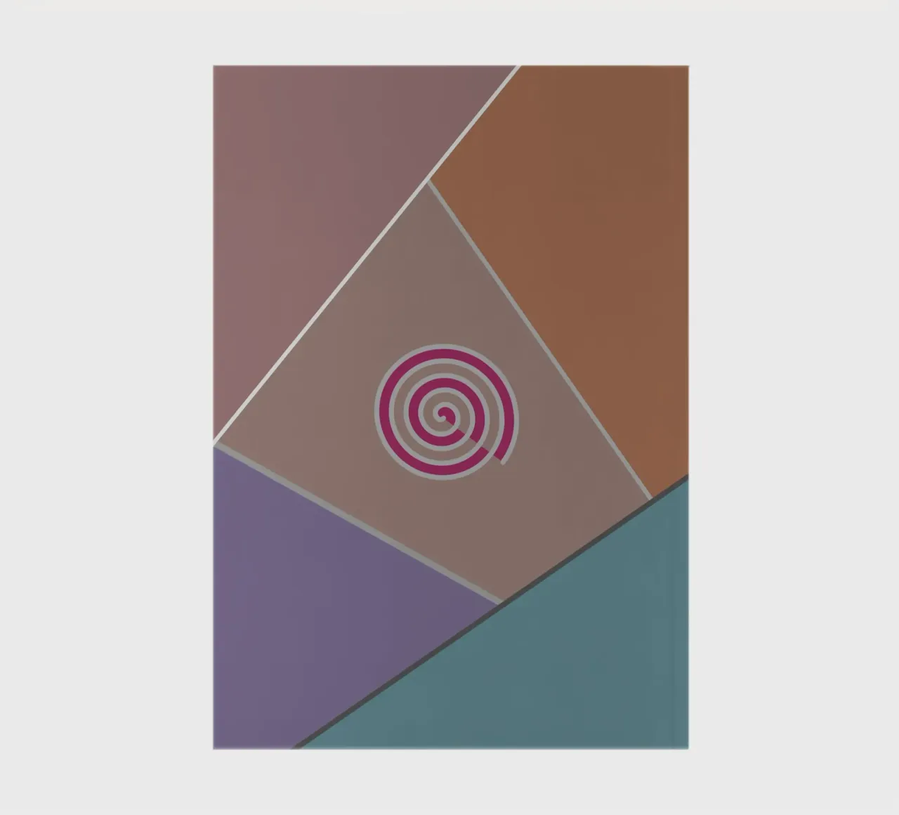 Forme geometriche colorate e una spirale rosa diario da Something for you