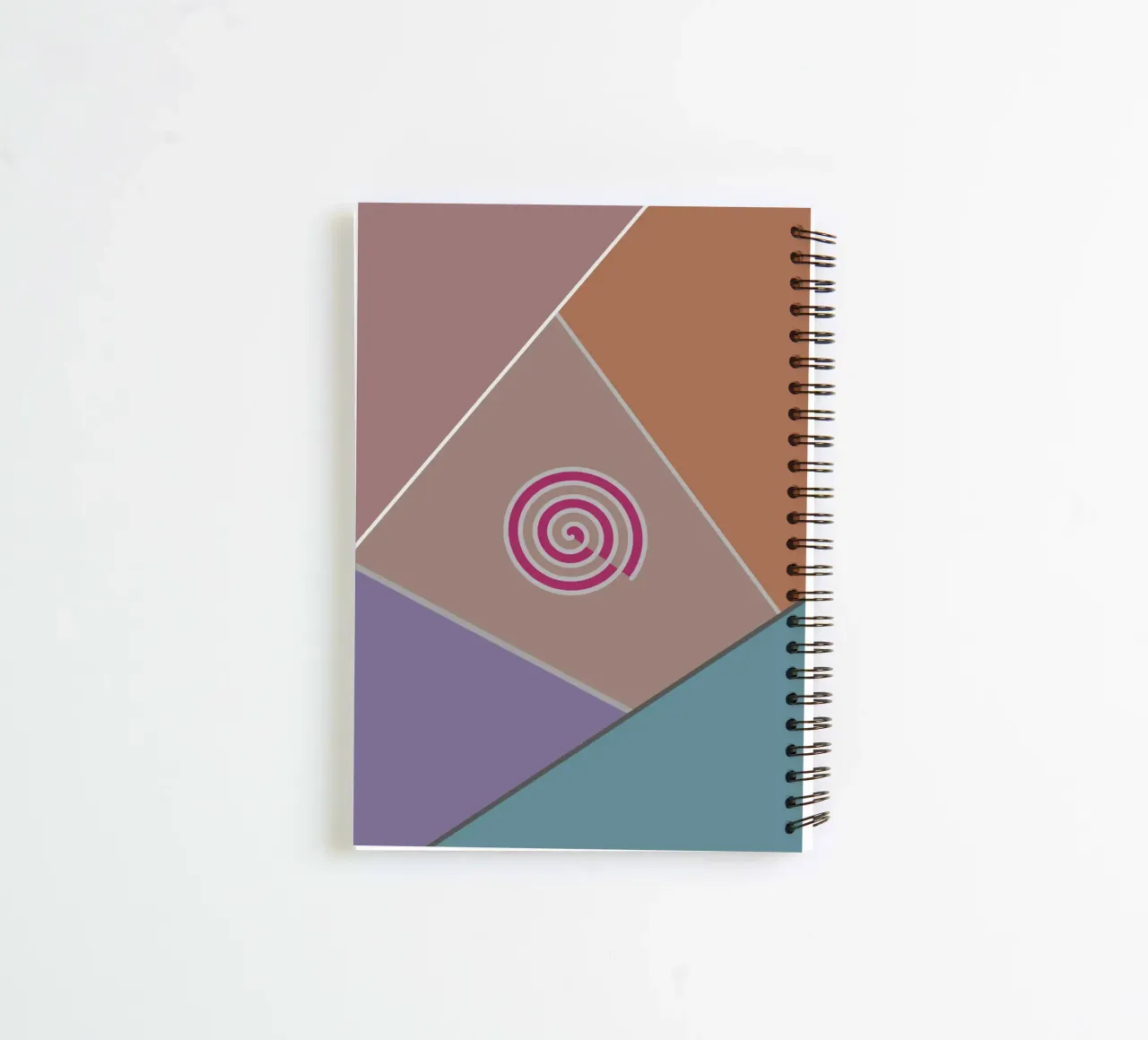 Forme geometriche colorate e una spirale rosa diario ad anelli da Something for you