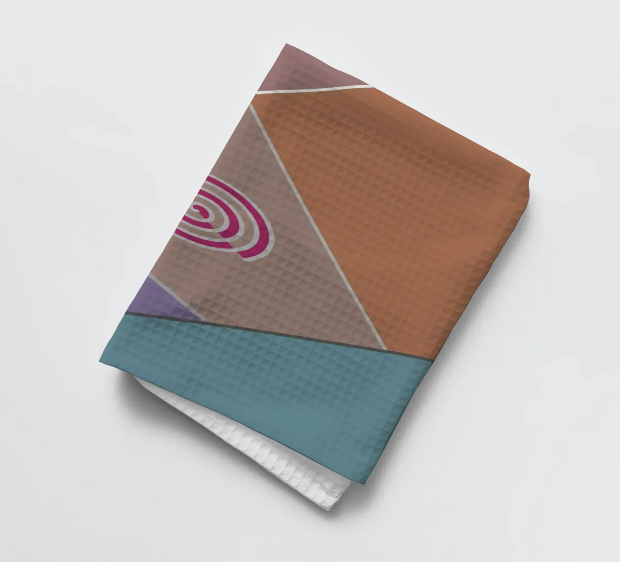 Forme geometriche colorate e una spirale rosa canovaccio da cucina da Something for you