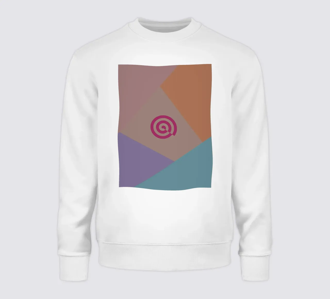 Forme geometriche colorate e una spirale rosa felpa da Something for you