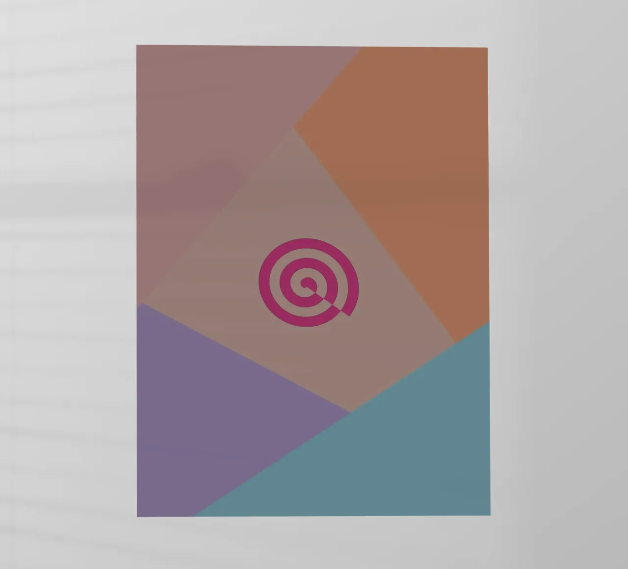 Formas geométricas de colores y una espiral rosa lámina retroiluminada de Something for you