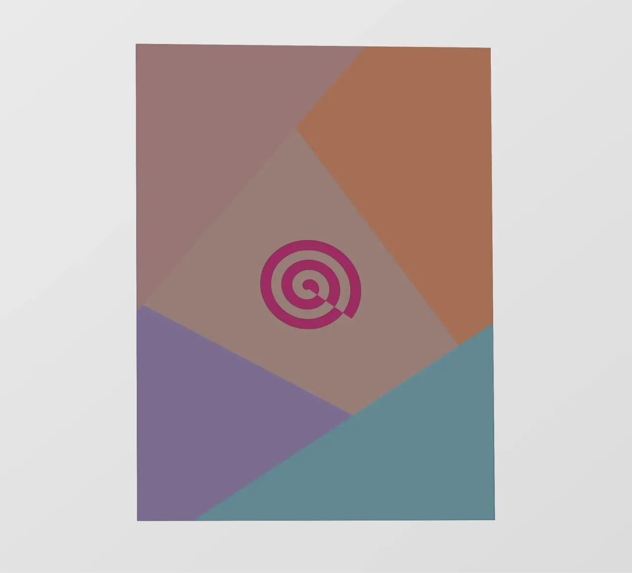 Forme geometriche colorate e una spirale rosa telo in pvc da Something for you