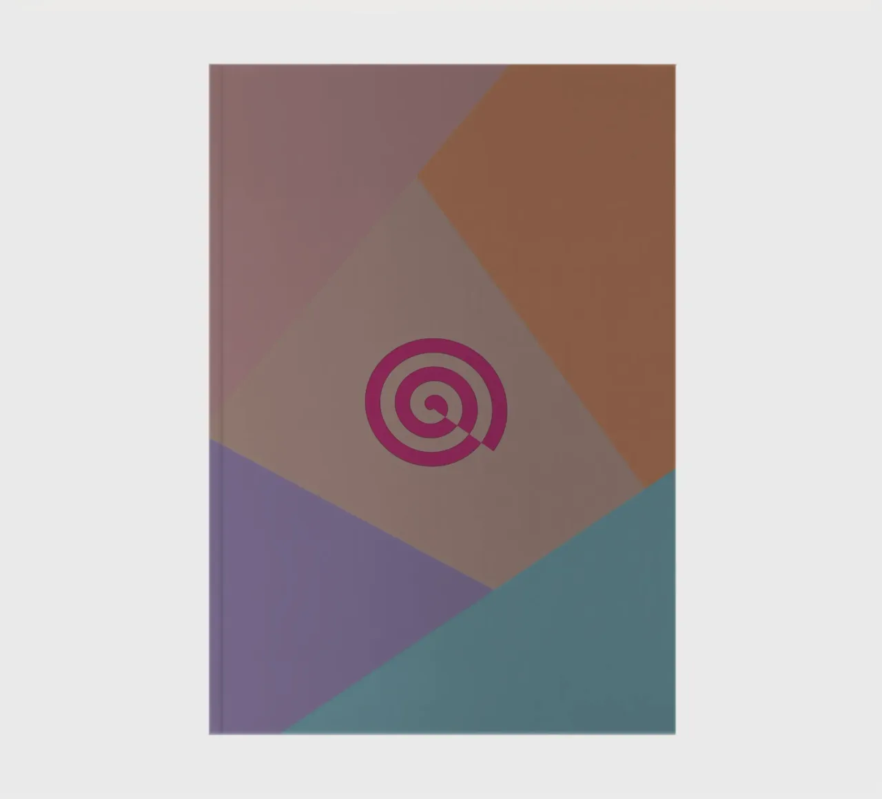 Forme geometriche colorate e una spirale rosa diario da Something for you