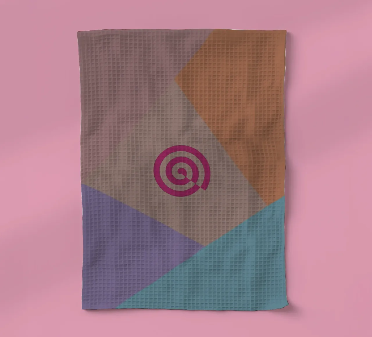 Forme geometriche colorate e una spirale rosa canovaccio da cucina da Something for you