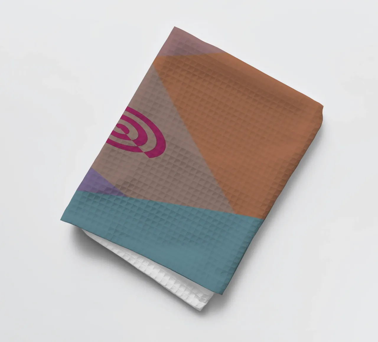 Forme geometriche colorate e una spirale rosa canovaccio da cucina da Something for you