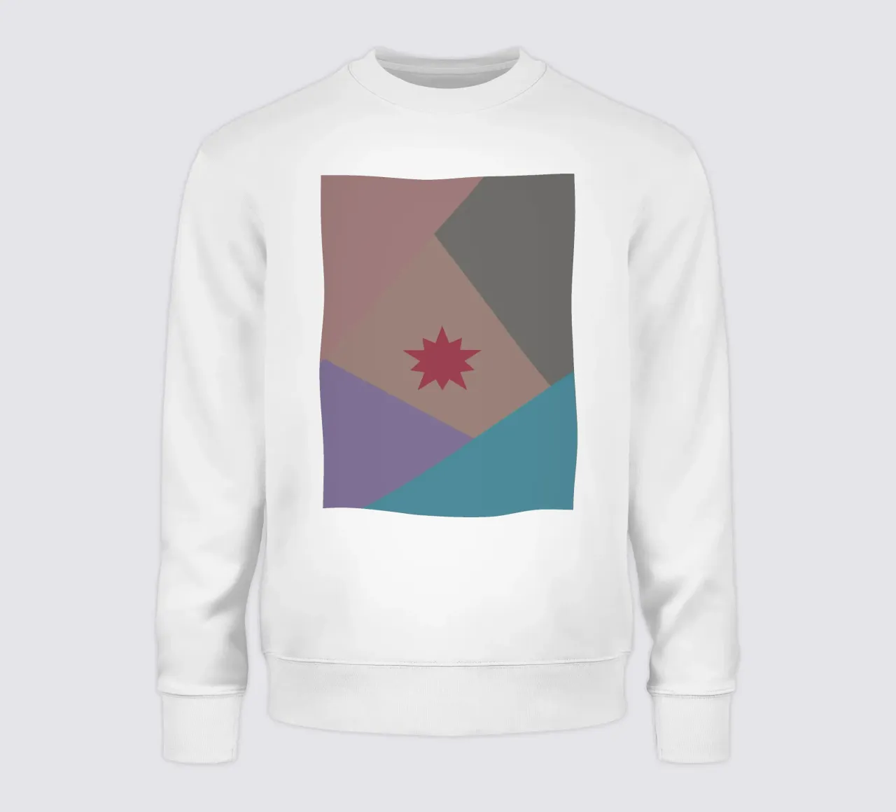 Forme geometriche colorate e una stella rosa felpa da Something for you