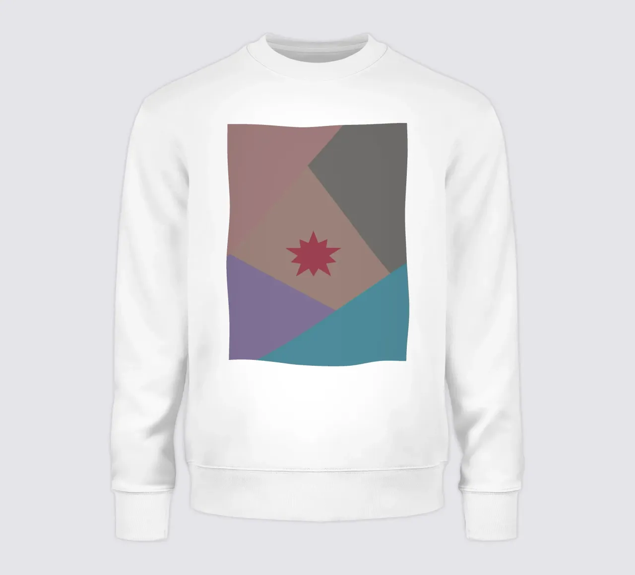 Forme geometriche colorate e una stella rosa felpa da Something for you
