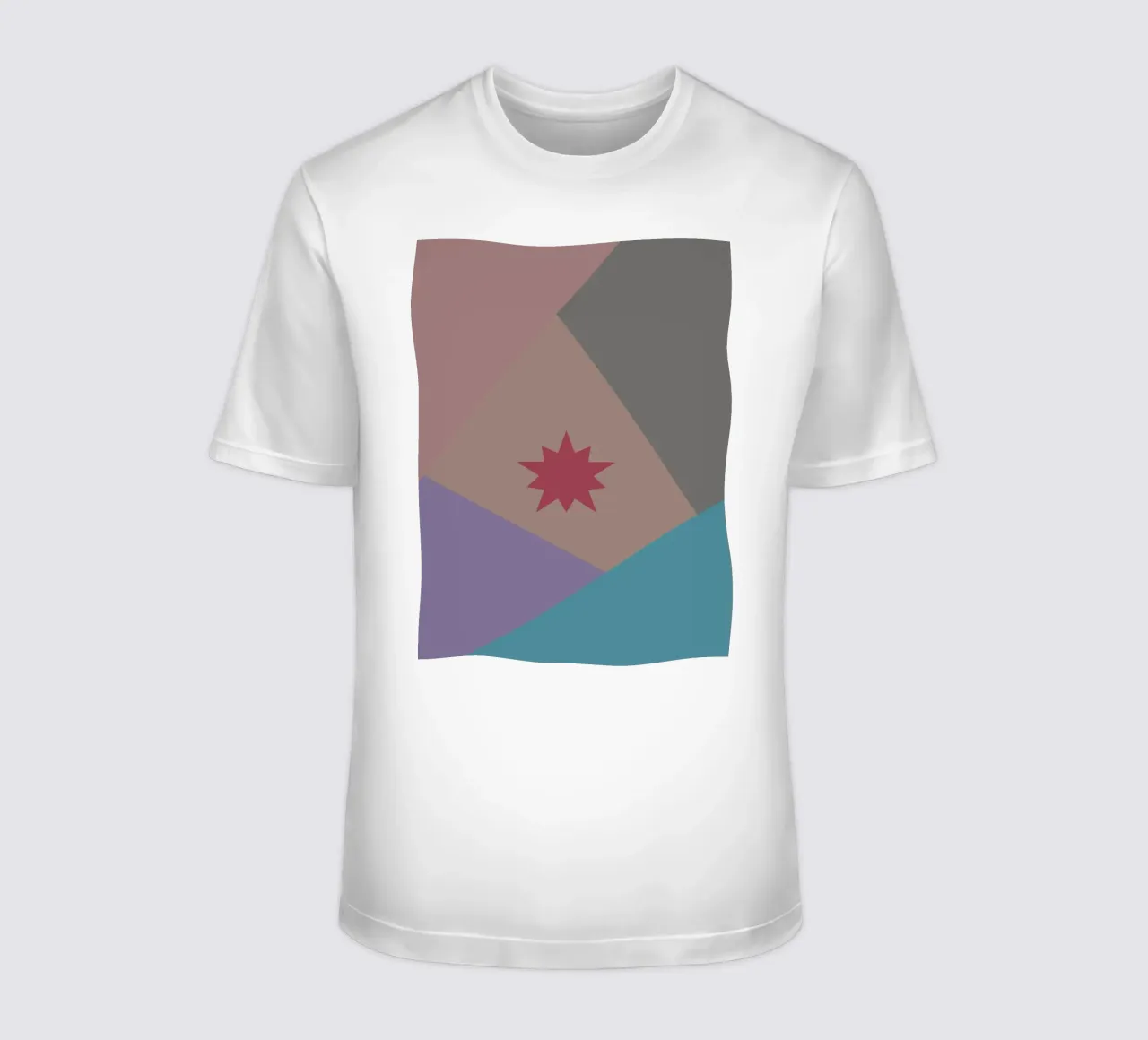 Forme geometriche colorate e una stella rosa t-shirt da Something for you