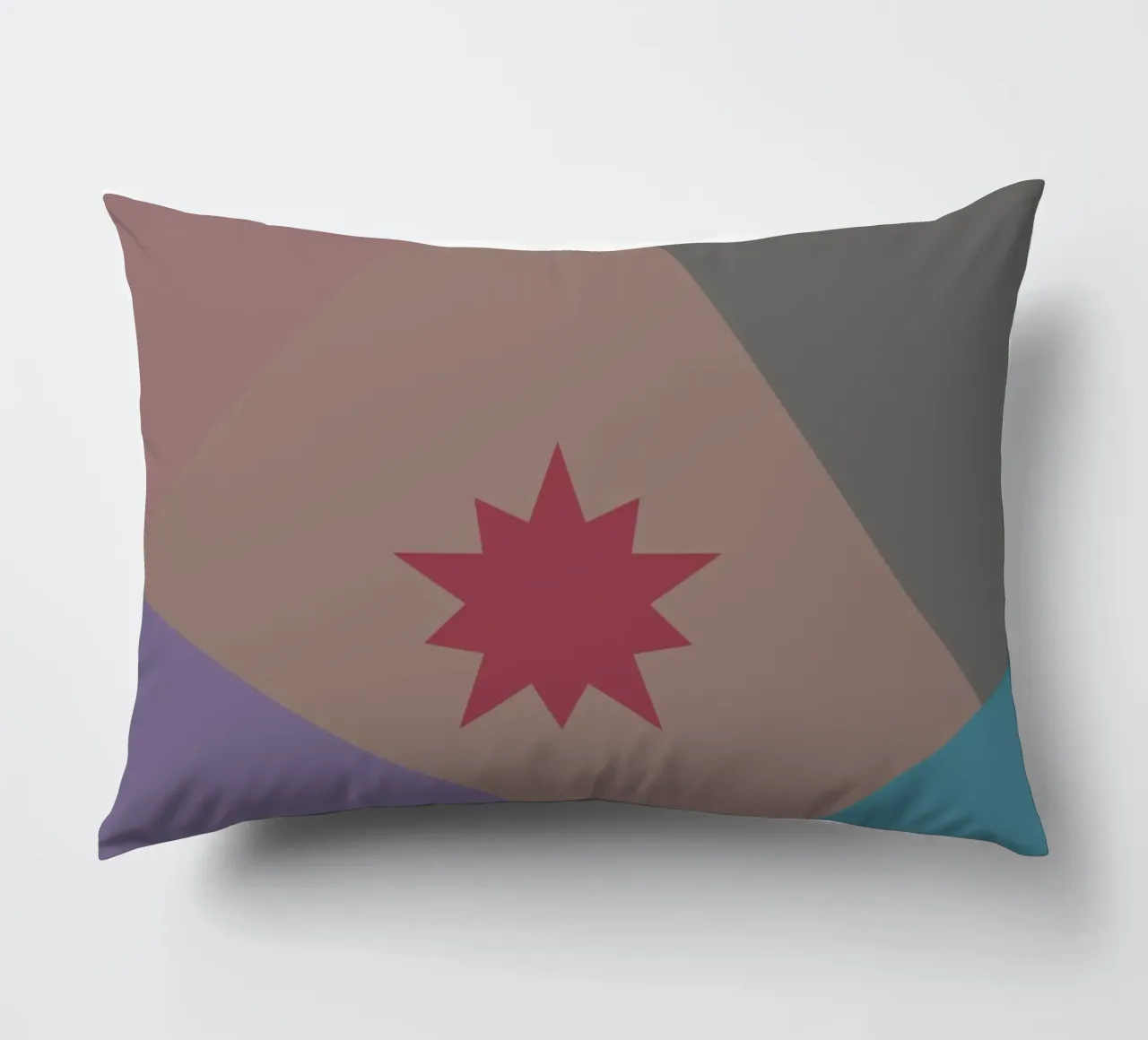 Forme geometriche colorate e una stella rosa cuscino da Something for you