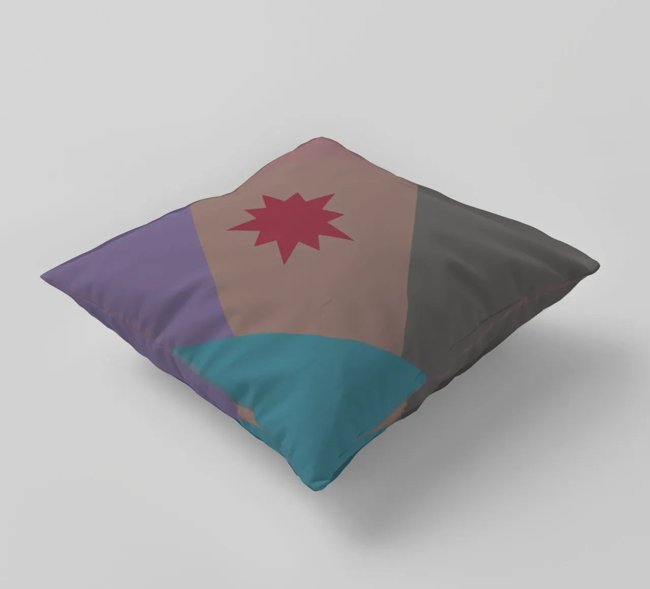 Forme geometriche colorate e una stella rosa cuscino da Something for you