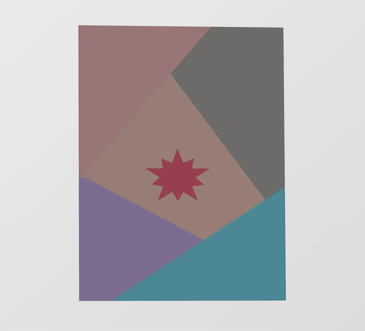 Forme geometriche colorate e una stella rosa pellicola backlit da Something for you