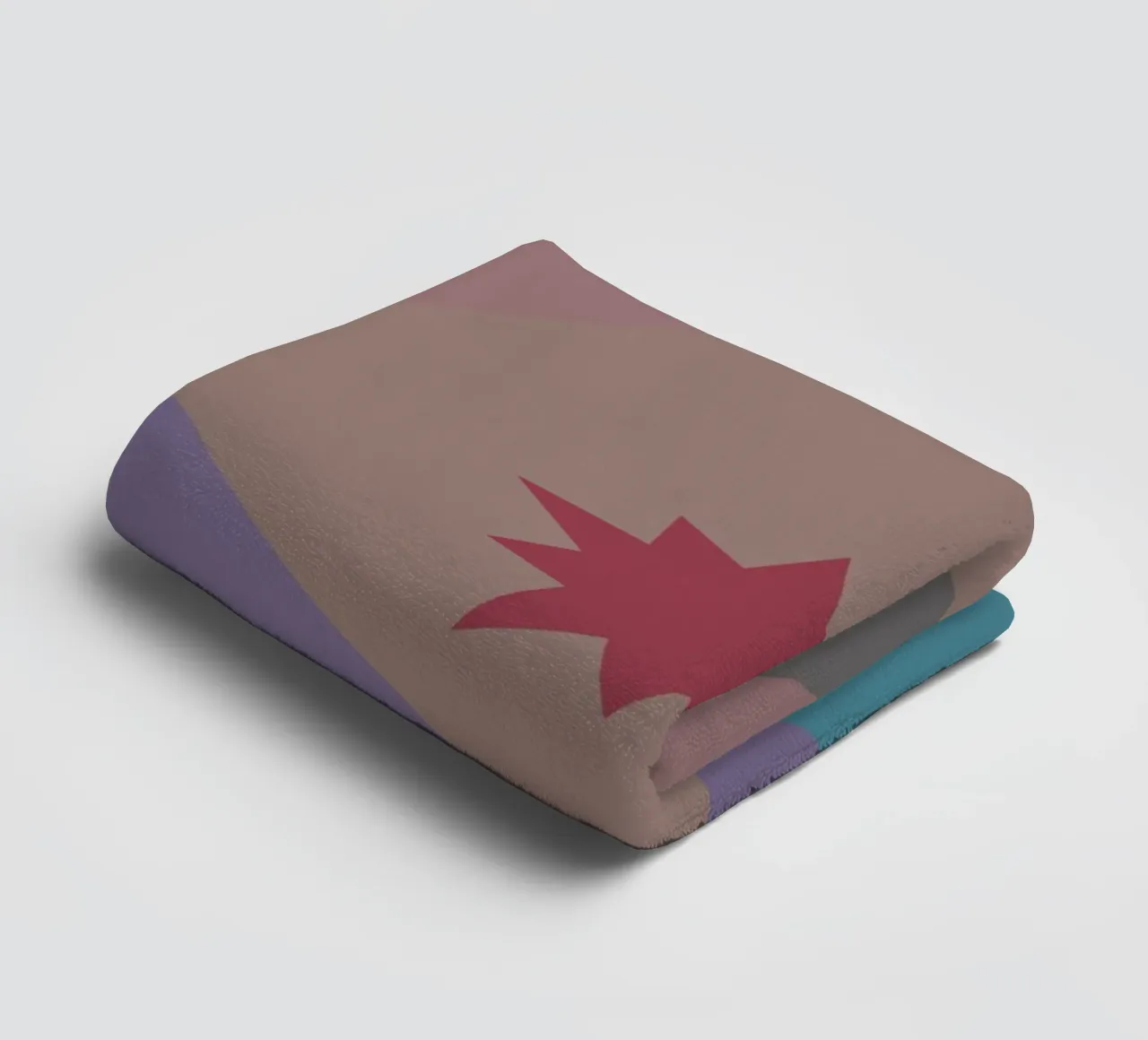 Forme geometriche colorate e una stella rosa asciugamano da bagno da Something for you