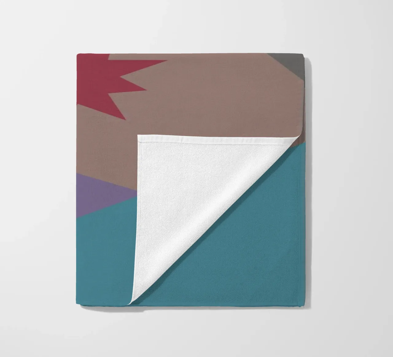 Forme geometriche colorate e una stella rosa telo mare da Something for you