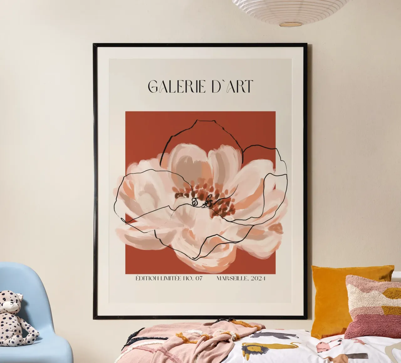 Galerie D`Art No 6 poster con telaio in legno da treechild