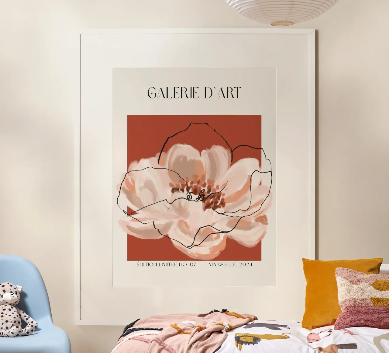 Galerie D`Art No 6 poster con telaio in legno da treechild
