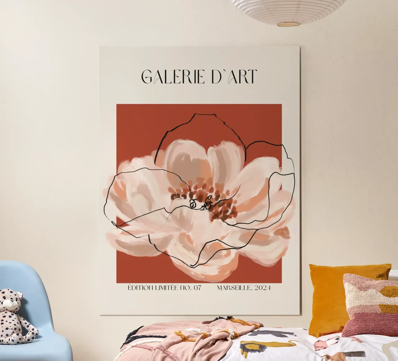 Galerie D`Art No 6 poster con telaio in legno da treechild